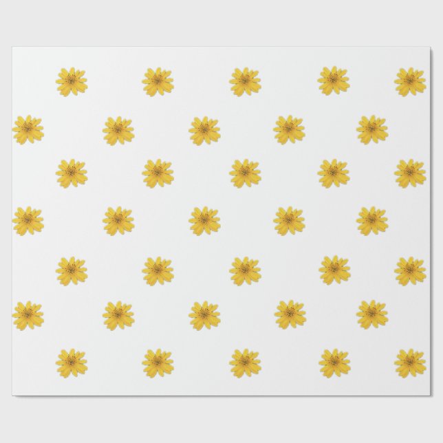 Yellow Daisy Wrapping Paper (Flat)