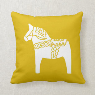 Yellow Dala Horse Cushion