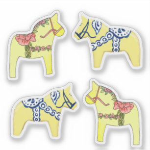 Yellow Dala Horses