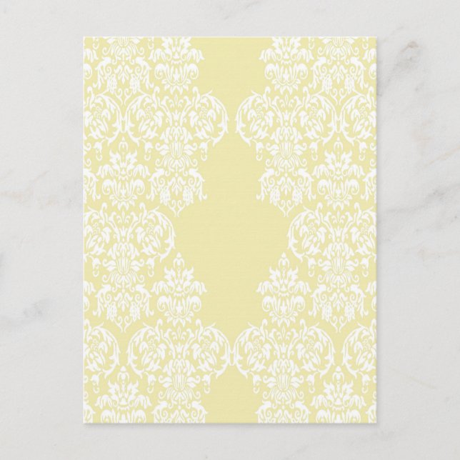 Yellow Damask Postcard (Front)