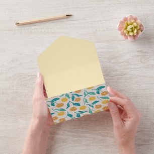 Yellow Dandelion Floral Pattern - Nature-Inspired All In One Invitation