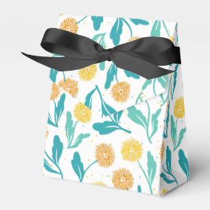 Yellow Dandelion Floral Pattern - Nature-Inspired  Favour Box