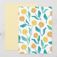 Yellow Dandelion Floral Pattern - Nature-Inspired 