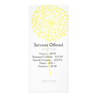 Yellow Dandelion Services Rack Card