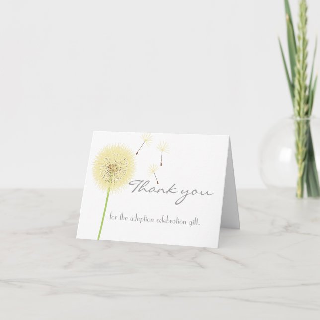 Yellow Dandelion Thank You Card (Front)