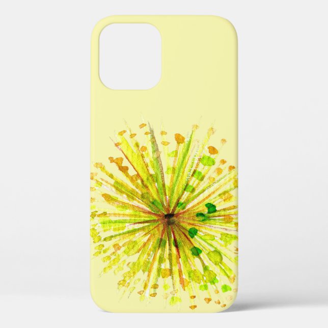 Yellow dandelion wildflower watercolor Case-Mate iPhone case (Back)
