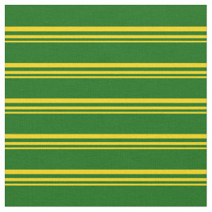Yellow & Dark Green Lines/Stripes Pattern Fabric