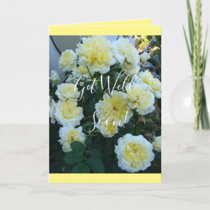 Yellow David Austin Roses Rose Garden flowers Card
