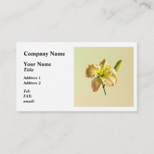 Yellow Day Lily Business Card
