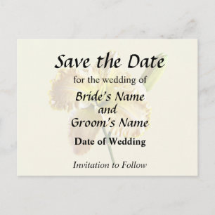 Yellow Day Lily Wedding Supplies Announcement Postcard