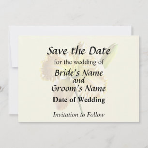 Yellow Day Lily Wedding Supplies Save The Date