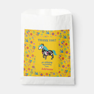 Yellow   Day of the Dead Unicorn Birthday Party Favour Bags