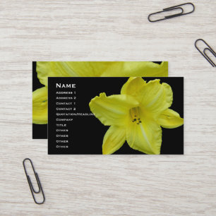 Yellow Daylily Coordinating Items Business Card