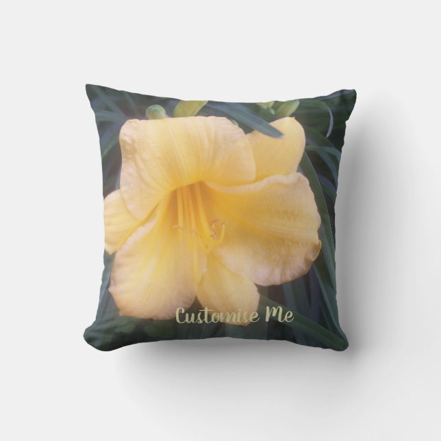 Yellow Daylily Cushion (Front)