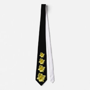 Yellow Daylily Flower Tie