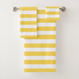 Yellow Deckchair Stripes Bath Towel Set