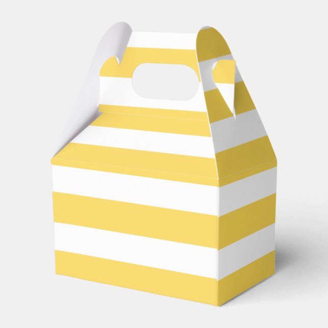 Yellow Deckchair Stripes Favour Box (Back Side)