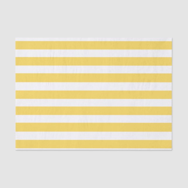 Yellow Deckchair Stripes Tissue Paper (Front)