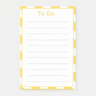 Yellow Deckchair Stripes To Do List Post-it Notes