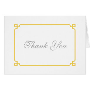Yellow Deco Chic Wedding Thank You