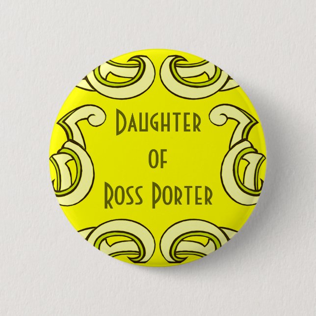 Yellow Deco Name Tag 6 Cm Round Badge (Front)