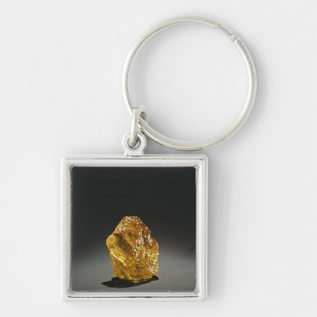Yellow diamond in the rough key ring (Front)