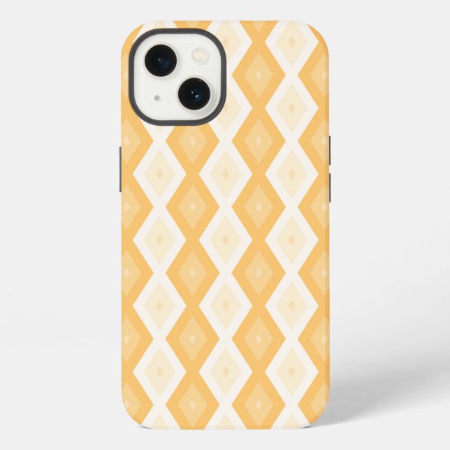 Yellow diamond pattern Case-Mate iPhone case (Back)