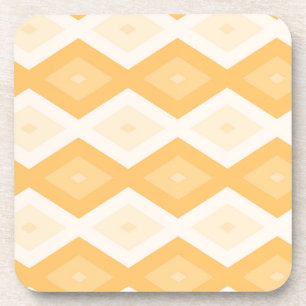 Yellow diamond pattern coaster