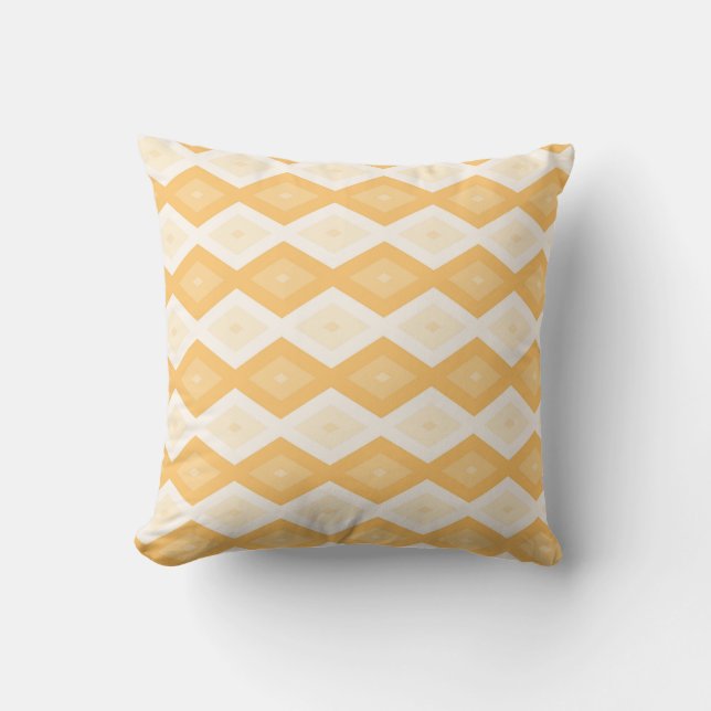 Yellow diamond pattern cushion (Front)