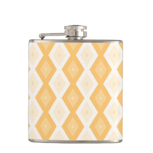 Yellow diamond pattern hip flask