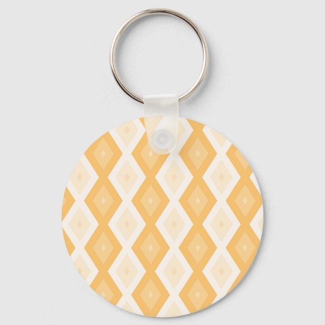 Yellow diamond pattern key ring (Front)