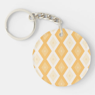 Yellow diamond pattern key ring