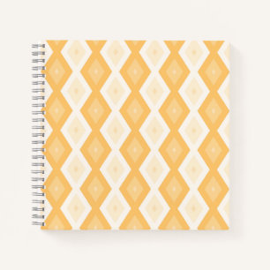 Yellow diamond pattern notebook