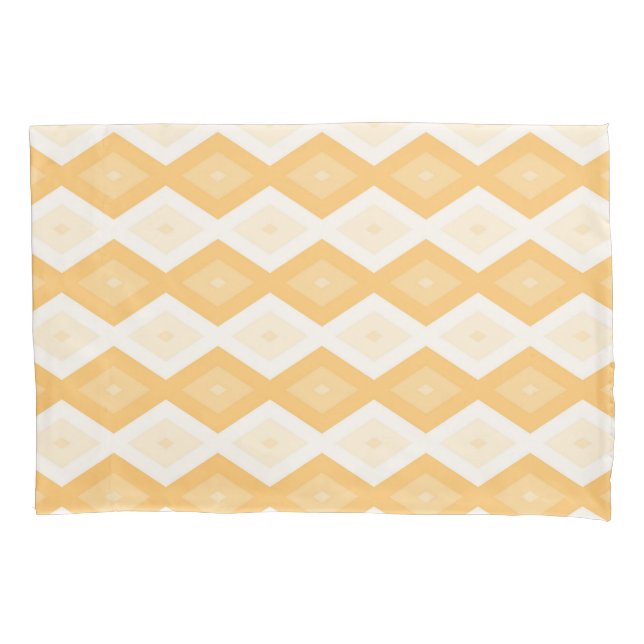 Yellow diamond pattern pillowcase (Front)