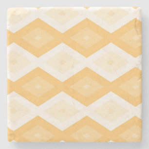 Yellow diamond pattern stone coaster