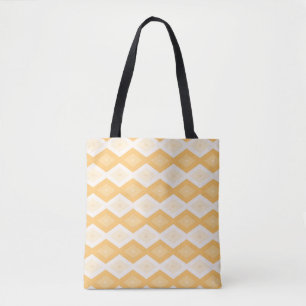 Yellow diamond pattern tote bag