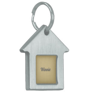 Yellow diamonds pet ID tag