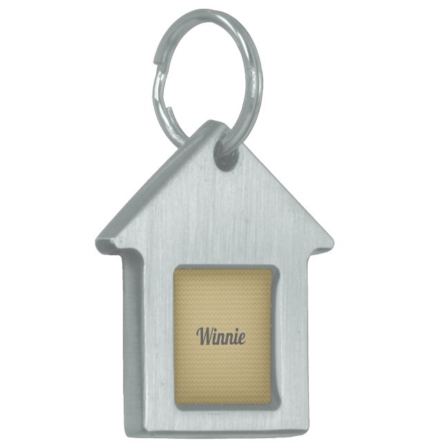 Yellow diamonds pet ID tag (Front Left)