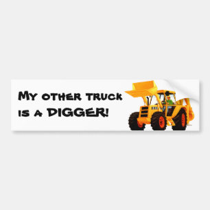 Yellow Digger Bumper Sticker