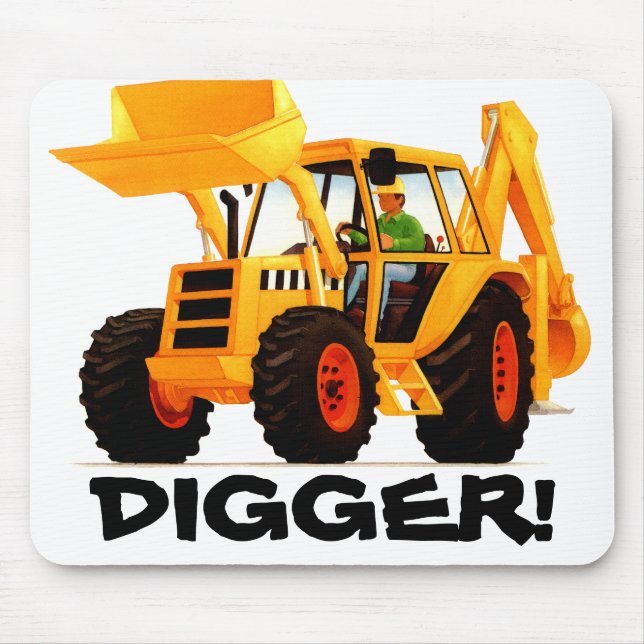 Yellow Digger Mouse Mat (Front)