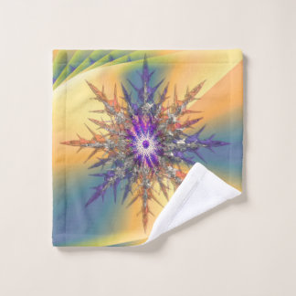 Yellow & Dimond Flower Modern  Wash Cloth