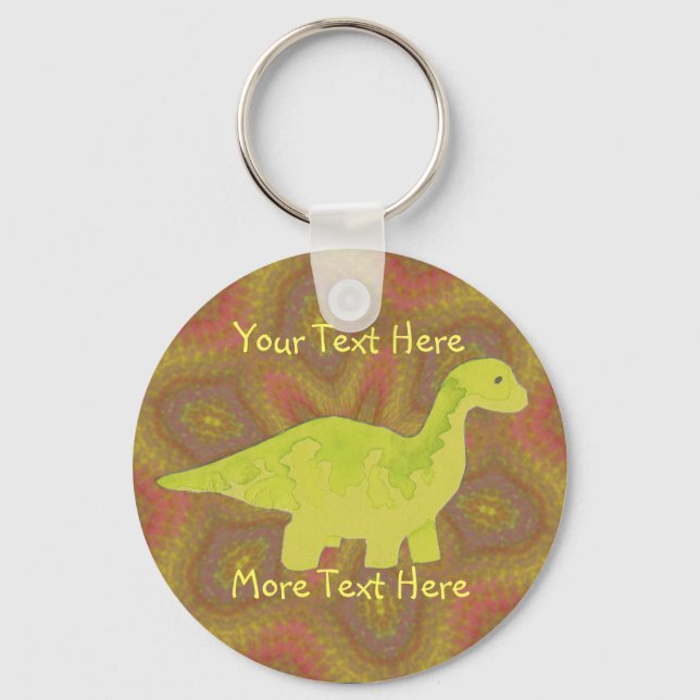 Yellow Dino Keychain (Front)
