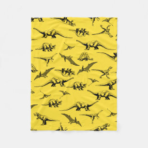 Yellow Dinosaurs Blanket