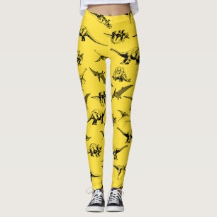 Yellow Dinosaurs Leggings
