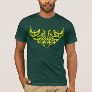 Yellow Distressed Tribal Wing Motif 4 T-Shirt