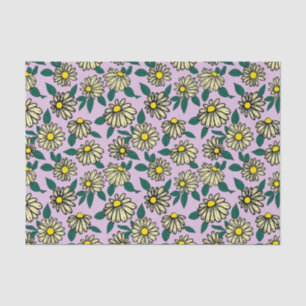 Yellow Ditsy Floral Pattern Tissue Paper