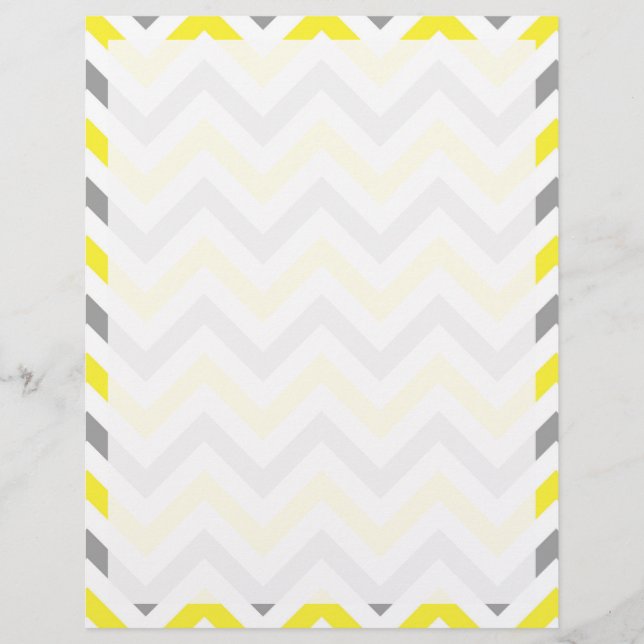 Yellow, Dk Grey Wht Large Chevron ZigZag Pattern (Front)