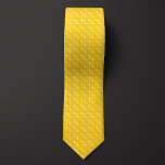 Yellow DNA Double Helix Pattern  Tie<br><div class="desc">Elegant "striped" pattern of DNA Double Helices make this necktie a unique fashion accessory for anyone,  but especially those fascinated with the science of genetics. Be sure to check out the matching socks featuring the same pattern.</div>