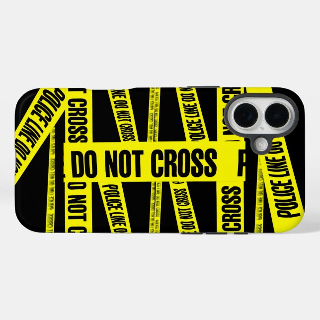 Yellow Do Not Cross Crime Scene Tape Danger Areas Case-Mate iPhone Case (Back (Horizontal))