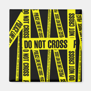 Yellow Do Not Cross Crime Scene Tape Danger Areas Magnet